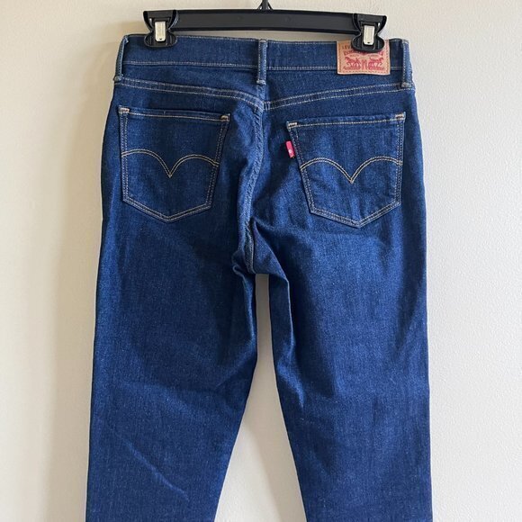 Levi's Dark Blue 710 Super Skinny Jeans For Women - Stretch Mid-Rise Size 28 - Picture 6 of 10